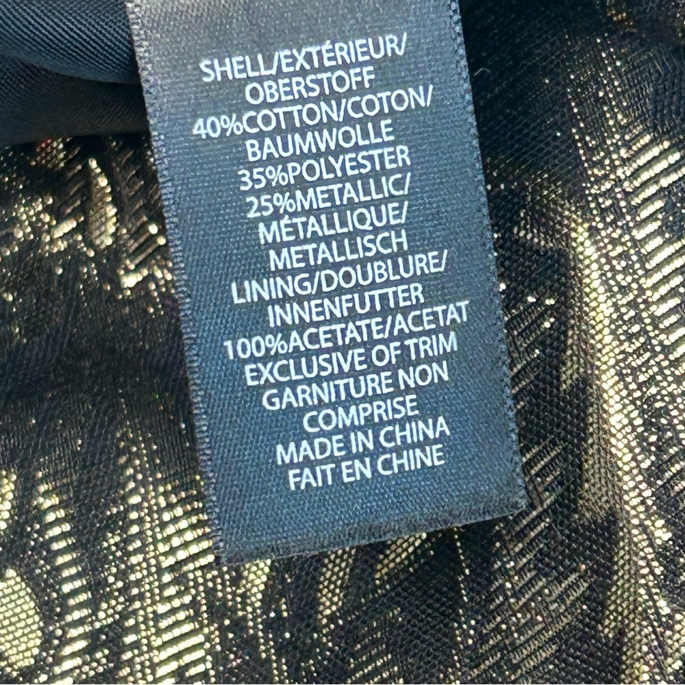 PINK Tartan gold brocade Tiffany mini skirt metallic skater circle Sz 6 NWOT - Picture 8 of 13